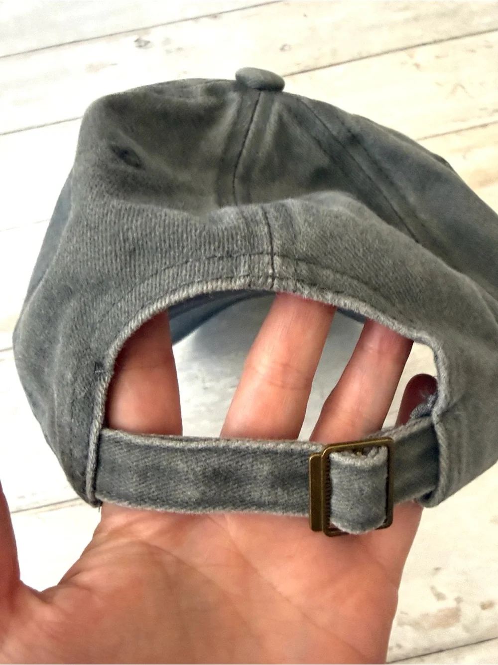 Madewell 100% Cotton Washed Gray Baseball Hat Unisex Womens Cap Adj Size NEW